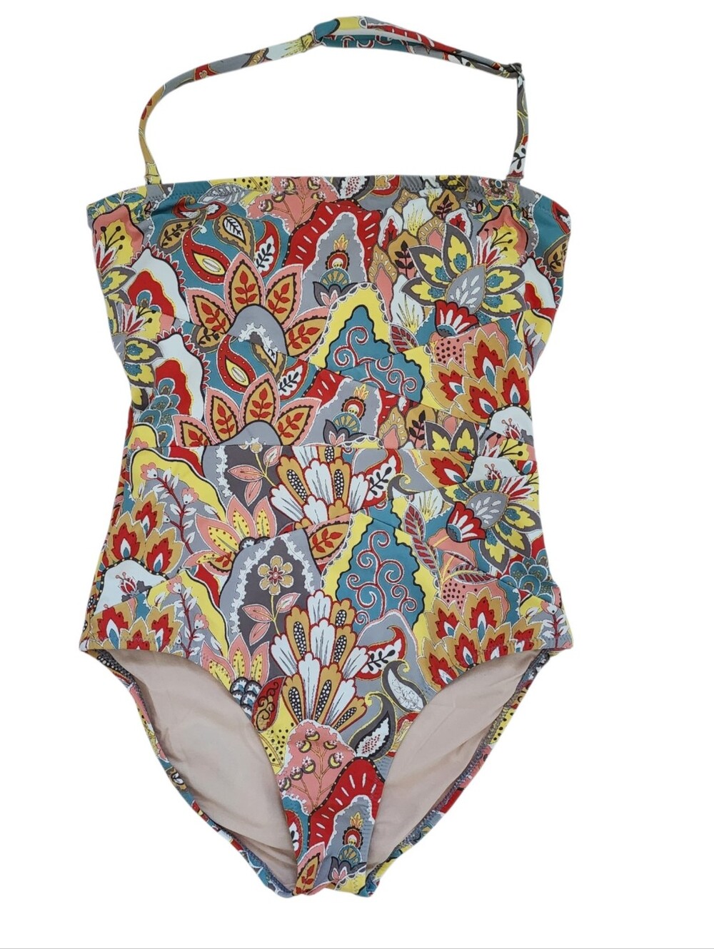 Garnet Hill Bohemian Paisley One Piece Swimsuit Size 8